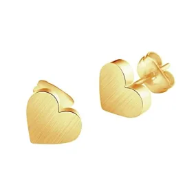 Heart stud earrings, heart earrings, heart studs, stud earrings, gift for her, tiny stud earrings, earrings, minimalist earrings, heart (Silver)