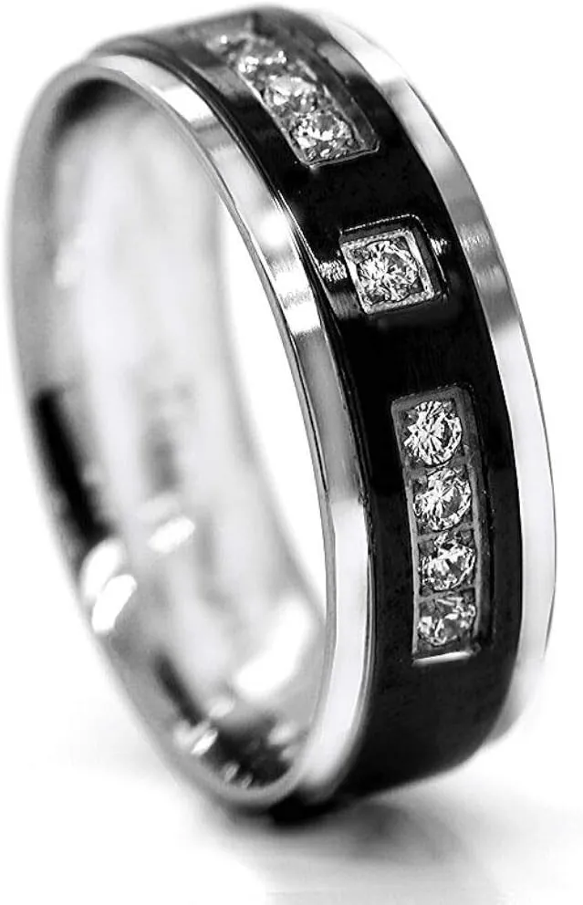His and Hers CZ Wedding Rings - Bridal Sets - Wedding Ring - Engagement Ring - Cubic Zirconia Wedding Sets - Cz Engagement Rings - Wedding Ring Sets - Womens Engagement Rings - CZ Engagement Ring