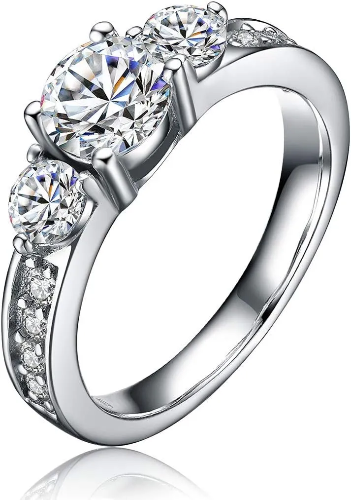 His and Hers CZ Wedding Rings - Bridal Sets - Wedding Ring - Engagement Ring - Cubic Zirconia Wedding Sets - Cz Engagement Rings - Wedding Ring Sets - Womens Engagement Rings - CZ Engagement Ring