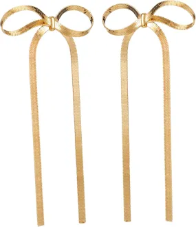 Homoyoyo Elegant Bow Earrings Lightweight Comfortable Dangle Earrings for Women