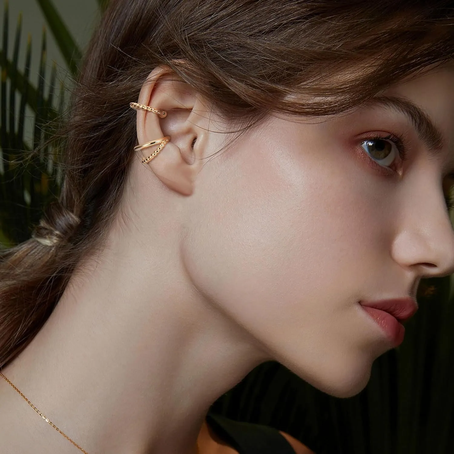 JeryWe 25 Pcs Gold Ear Cuffs for Women Non Piercing Adjustable Ear Cuff Fake Piercings Clip On Upper Ear Cartilage Earrings Helix Wrap Ear Cuff Jewelry Set Rose Gold