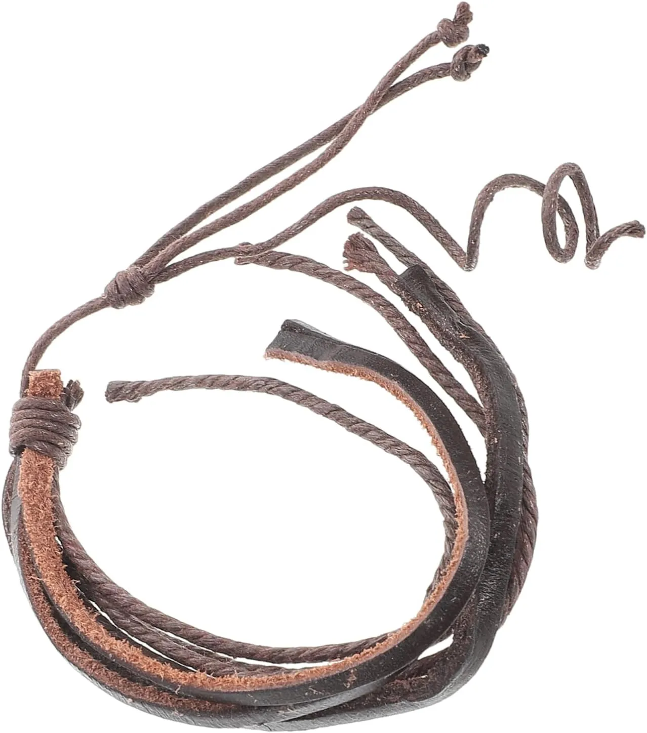 KESYOO Braided Leather Bracelet for Men Women Adjustable Multi Western Wristband Handmade Cuff for Punk Style Unique present for Any Occasion