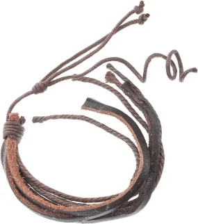 KESYOO Braided Leather Bracelet for Men Women Adjustable Multi Western Wristband Handmade Cuff for Punk Style Unique present for Any Occasion