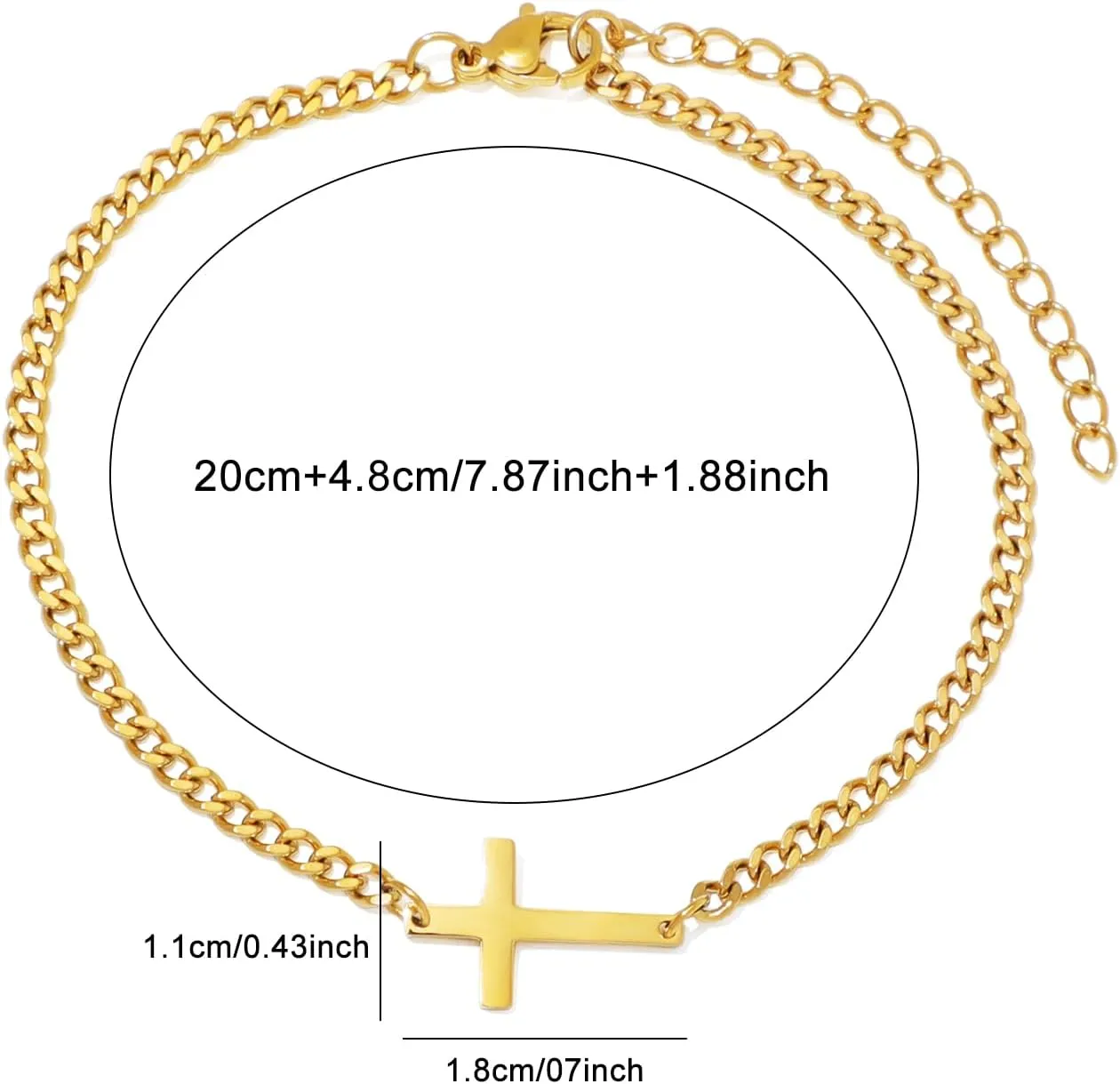 KOMI 18K Gold Plated Butterfly Zircon Bracelet Stainless Steel Pendant Adjustable Evil Bracelet Girlfriend Mom Best Friend Gift Jewelry