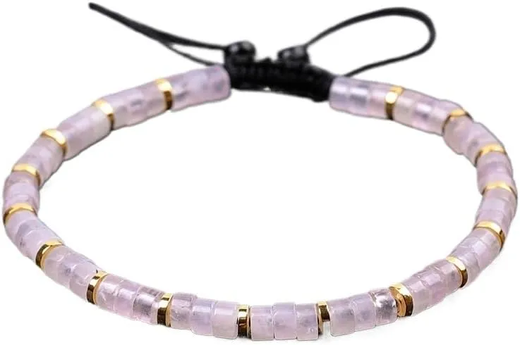 Lapis Lazuli Seven-Color Woven Bracelet, Adjustable 4mm Gemstone Beaded Spiritual Jewelry, Elegant Boho Luck Charm(11)