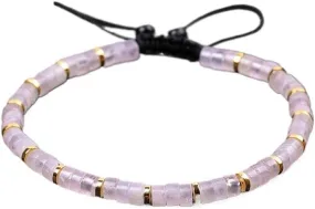 Lapis Lazuli Seven-Color Woven Bracelet, Adjustable 4mm Gemstone Beaded Spiritual Jewelry, Elegant Boho Luck Charm(11)