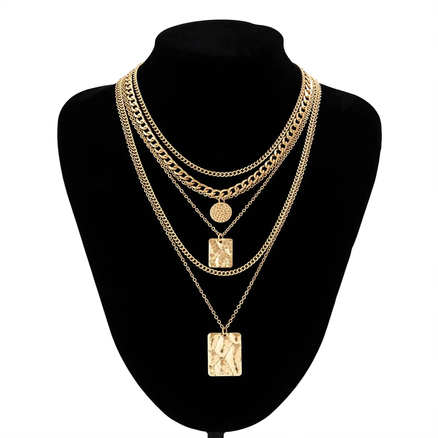 Layered Necklaces for Women Dainty Gold Charm Necklace Peaperclip Chain Necklace Stacked 14k Gold Necklace Jewelry Set Gifts Trendy Necklaces for Women 2024