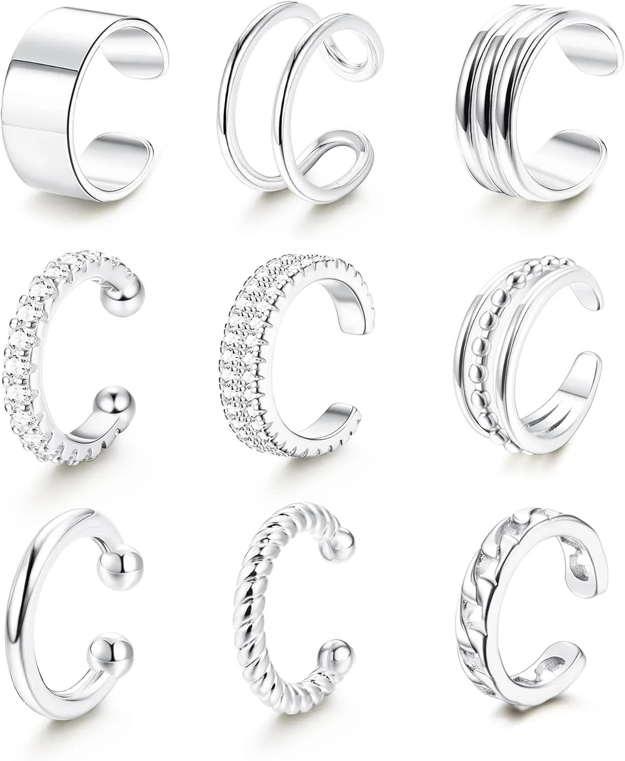 LOLIAS    for Women Non Piercing Gold Ear Cuffs    Ear Cuff for Non Pierced Ears Clip on Cartilage Earring   Lightweight