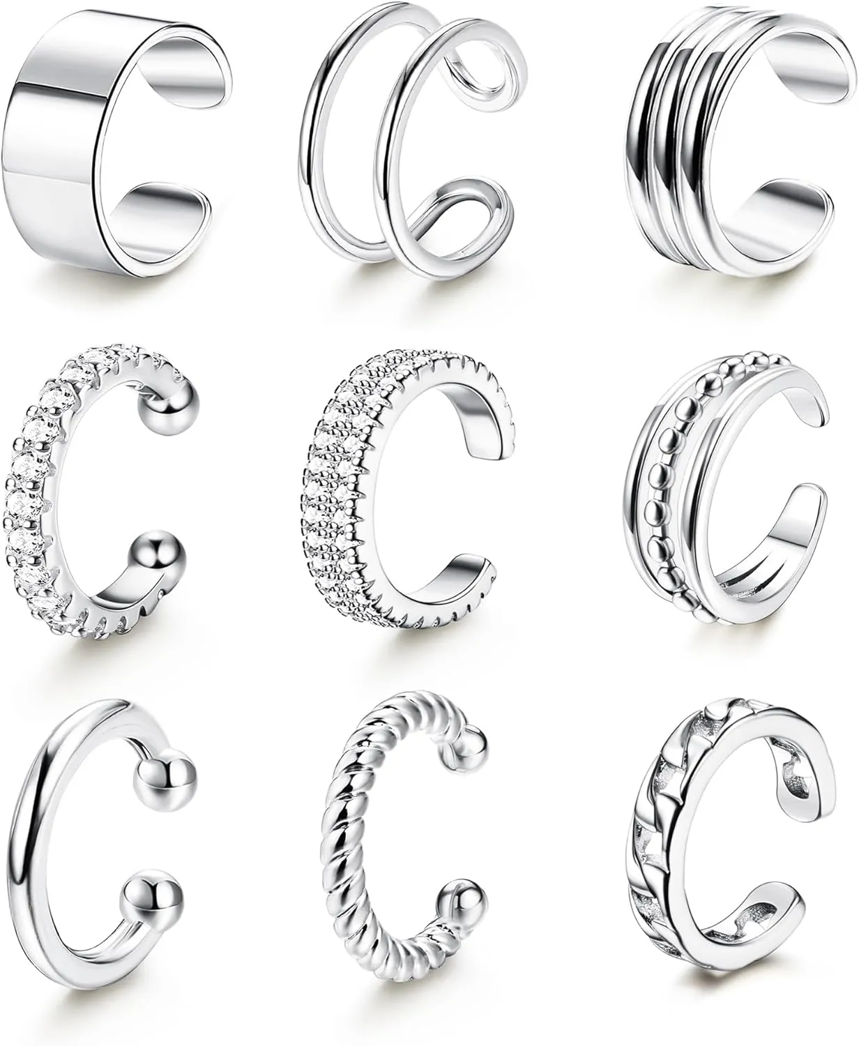 LOLIAS    for Women Non Piercing Gold Ear Cuffs    Ear Cuff for Non Pierced Ears Clip on Cartilage Earring   Lightweight