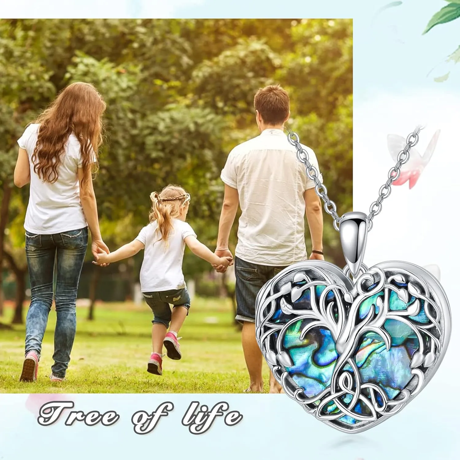 LONAGO Heart Locket Necklace That Hold Pictures, Sterling Silver Picture Photo Locket Pendant Necklace Gift for Women