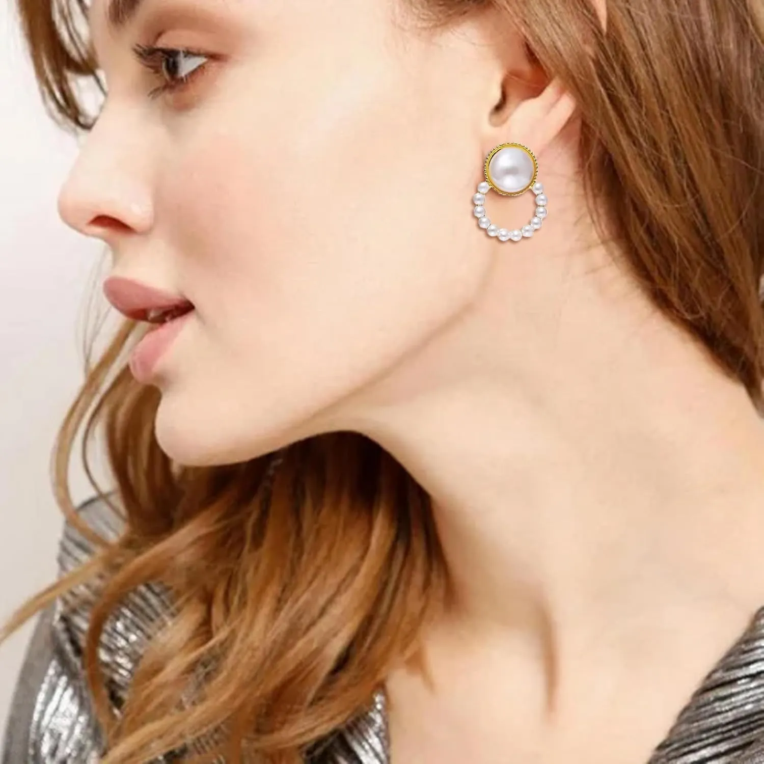 Long Pearl Earrings for Women Trendy Pearl Dangle Earrings Hypoallergenic Elegant Wedding Pearl Tassel Earrings for Bridal Prom Jewelry Gifts