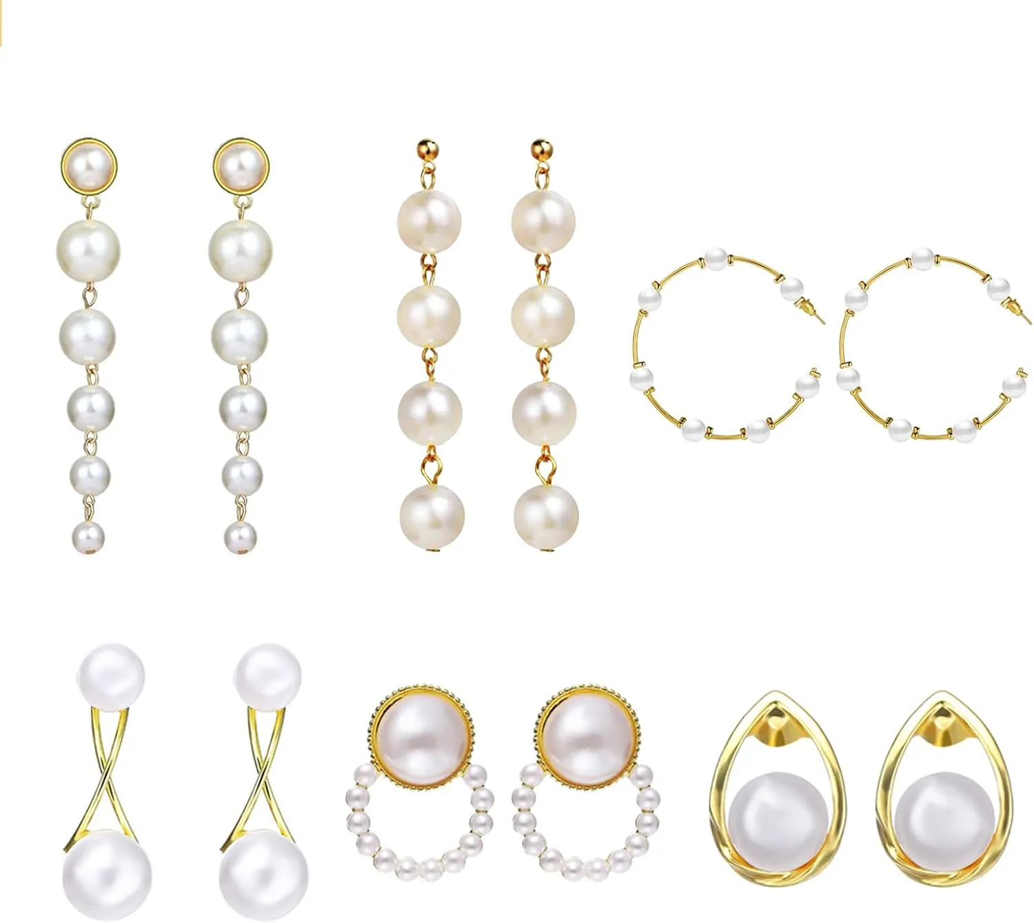 Long Pearl Earrings for Women Trendy Pearl Dangle Earrings Hypoallergenic Elegant Wedding Pearl Tassel Earrings for Bridal Prom Jewelry Gifts