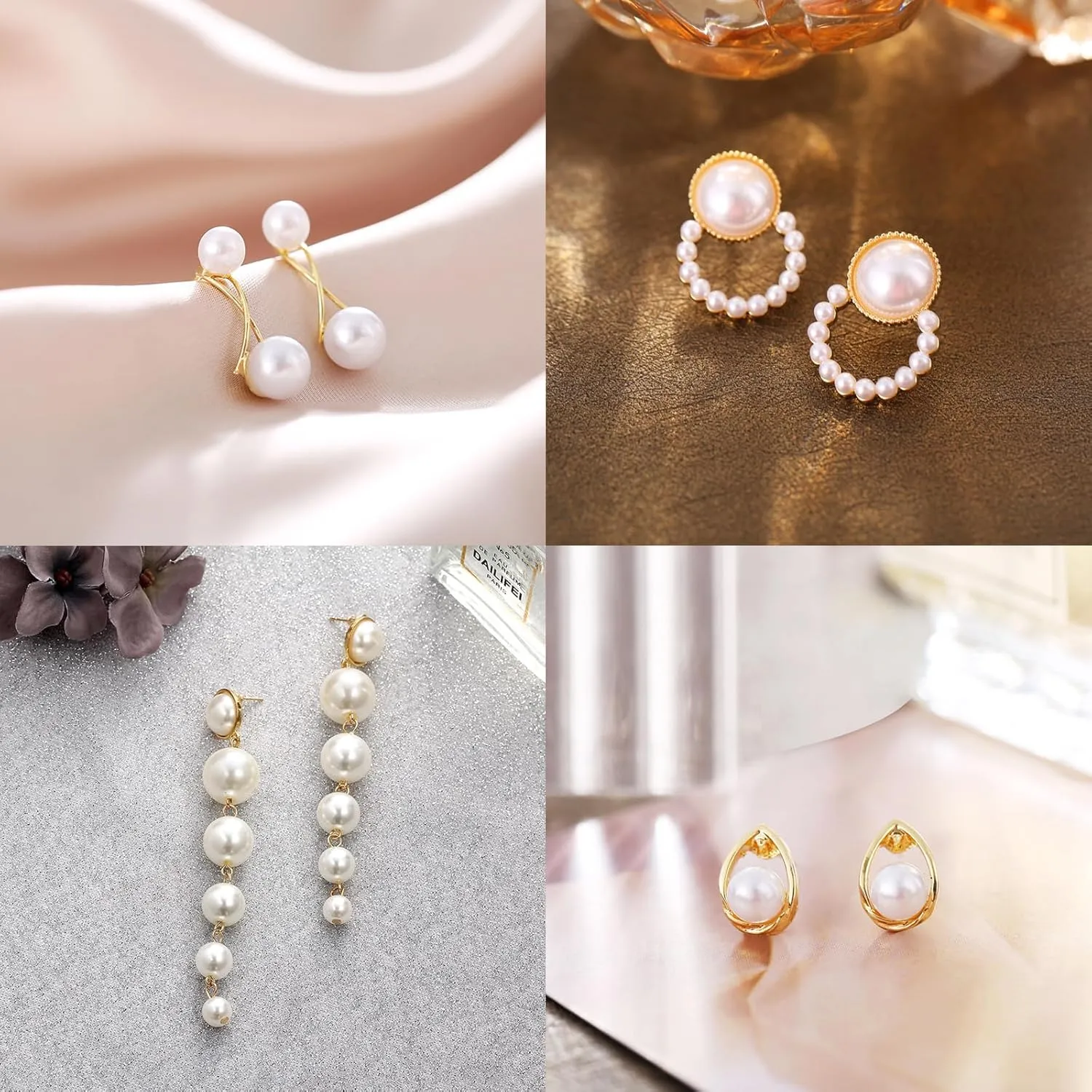 Long Pearl Earrings for Women Trendy Pearl Dangle Earrings Hypoallergenic Elegant Wedding Pearl Tassel Earrings for Bridal Prom Jewelry Gifts