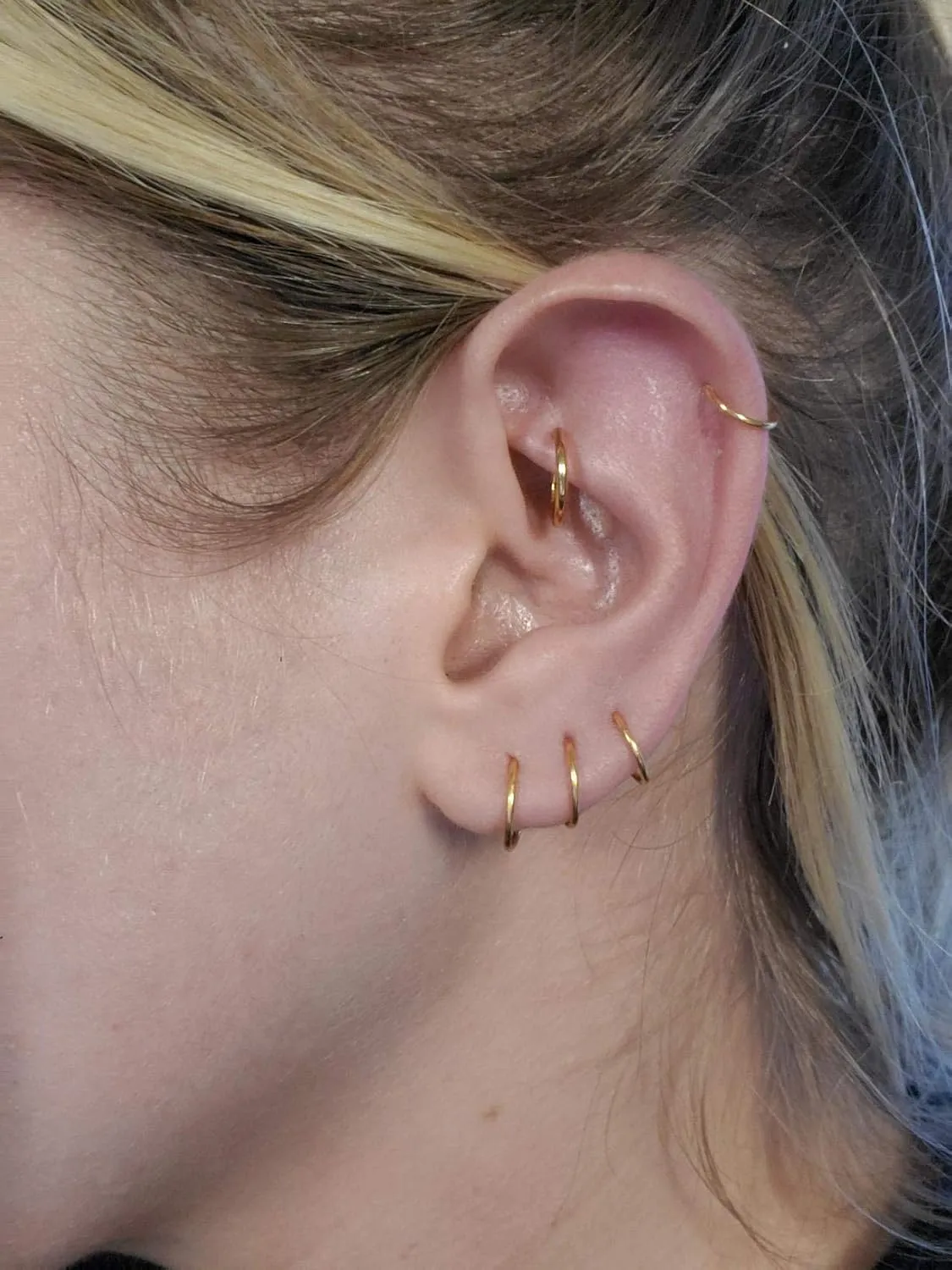 Longita Ear Cuff Earrings for Women non Piercing Ear Hoop Earrings Stainless Steel Clip On Cartilage Earring Huggie Dainty Minimal Crossed Conch Piercing Sparkling Jewelry Silver Rose Gold