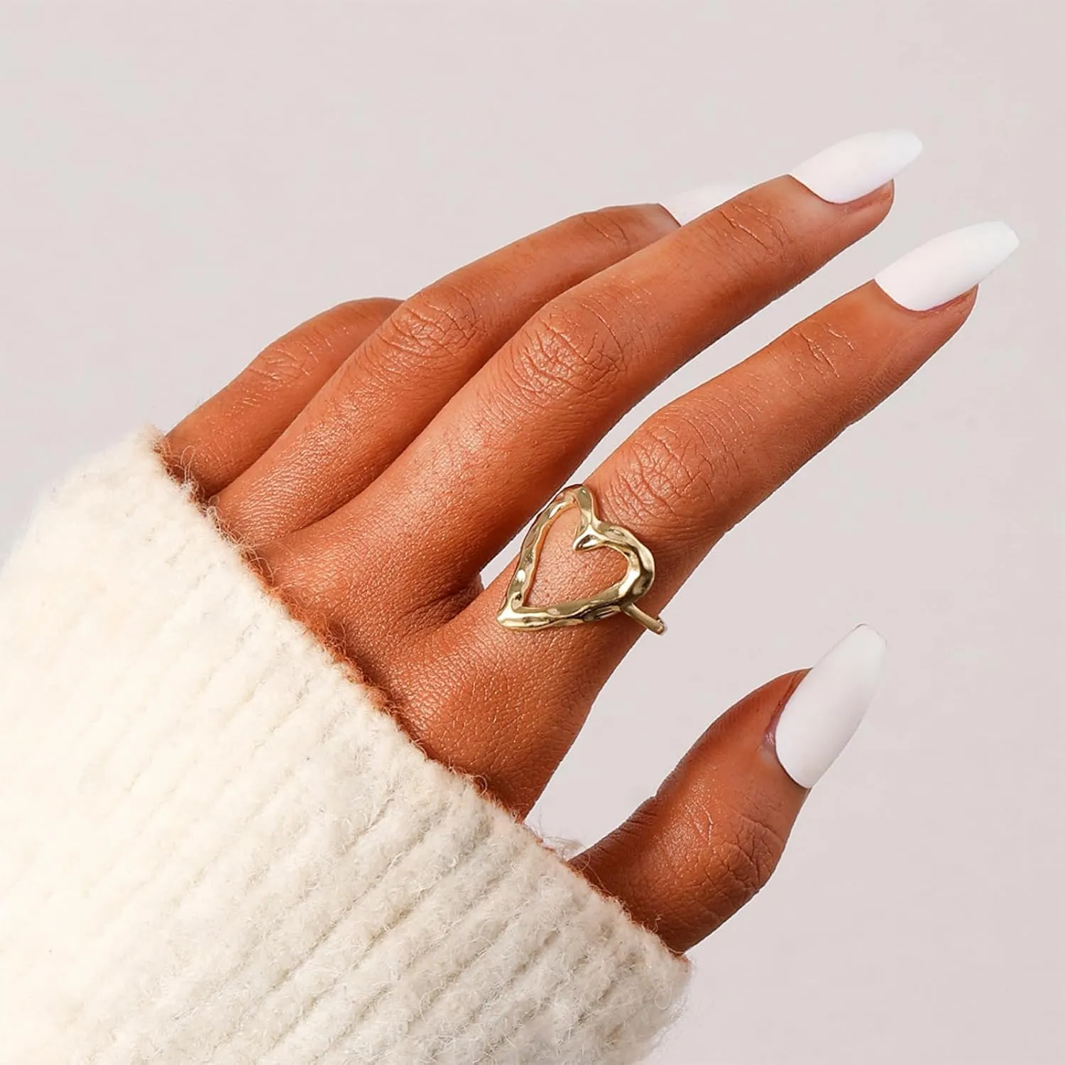 Loqimu 8 Pack Stainless Steel Rings Set for Women Silver Aesthetic Jewelry Rings Adjustable Stackable Rings for Teen Girls Trendy Knuckle Thumb Finger Rings Size 8 9 7 10 Indie rings