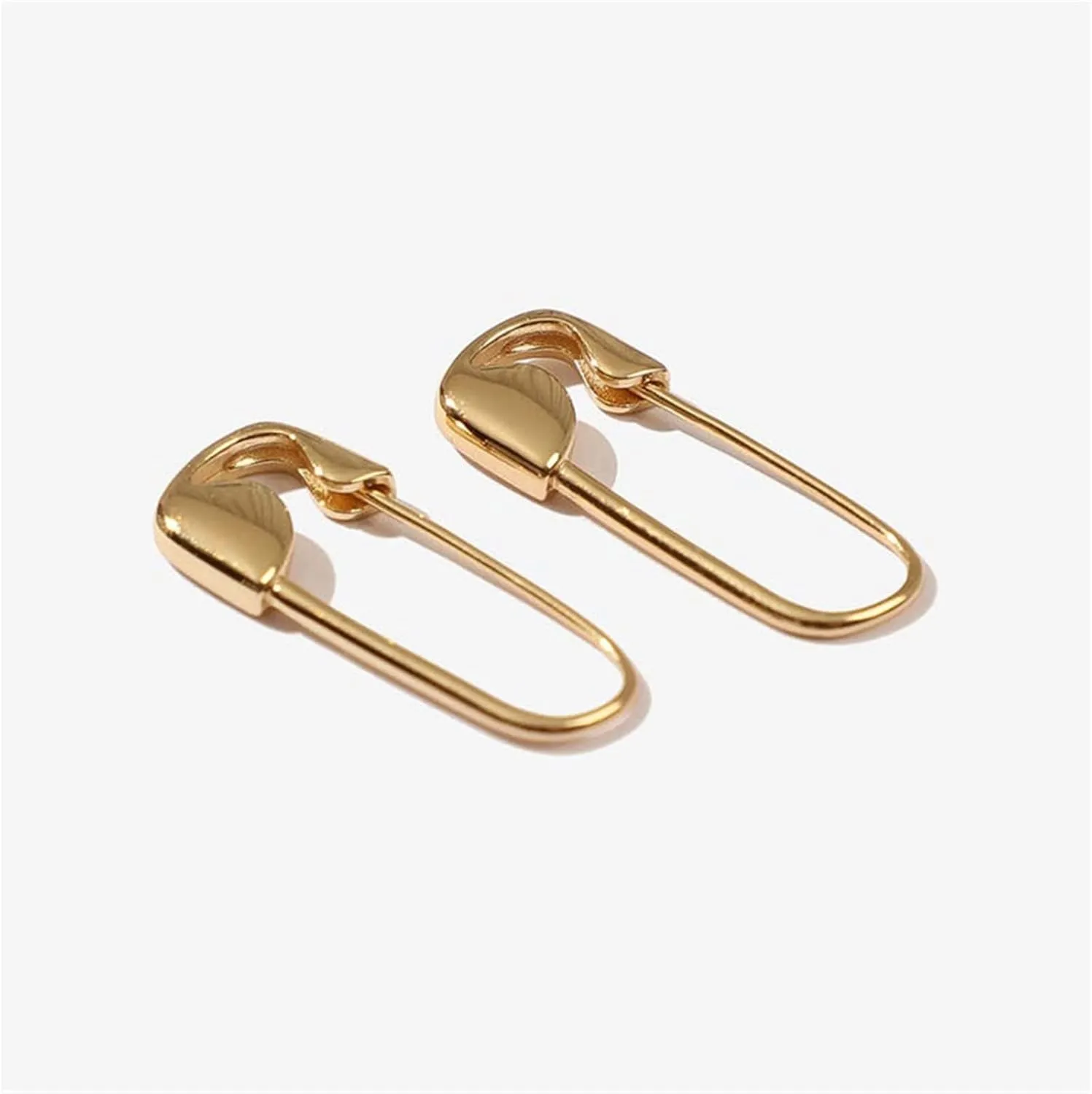 LSCZSLYH Gold U-Shaped Stud Earrings Paper Clip Pin Metal Gold Rose Color Earrings Jewelry Minimalist Jewelry (Color : Black2)