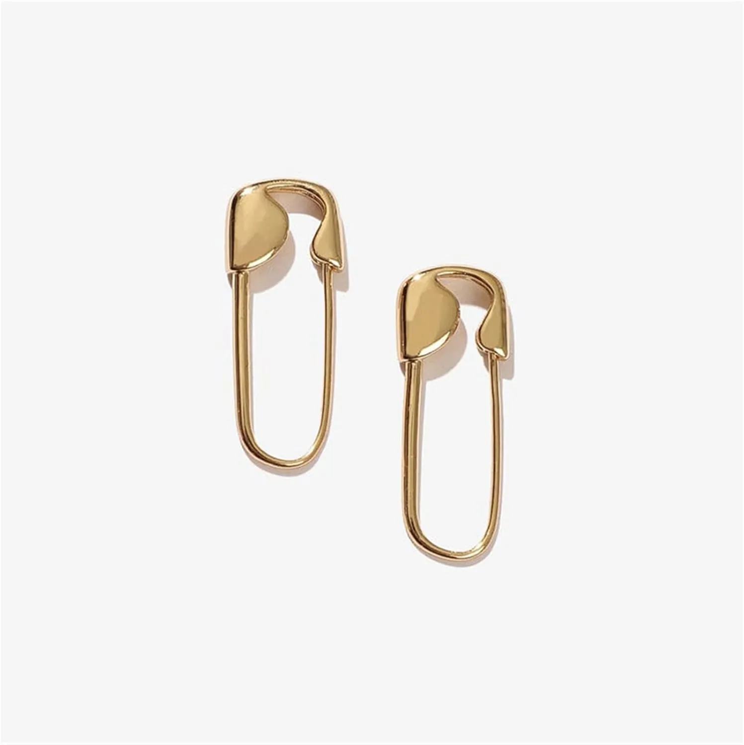 LSCZSLYH Gold U-Shaped Stud Earrings Paper Clip Pin Metal Gold Rose Color Earrings Jewelry Minimalist Jewelry (Color : Black2)