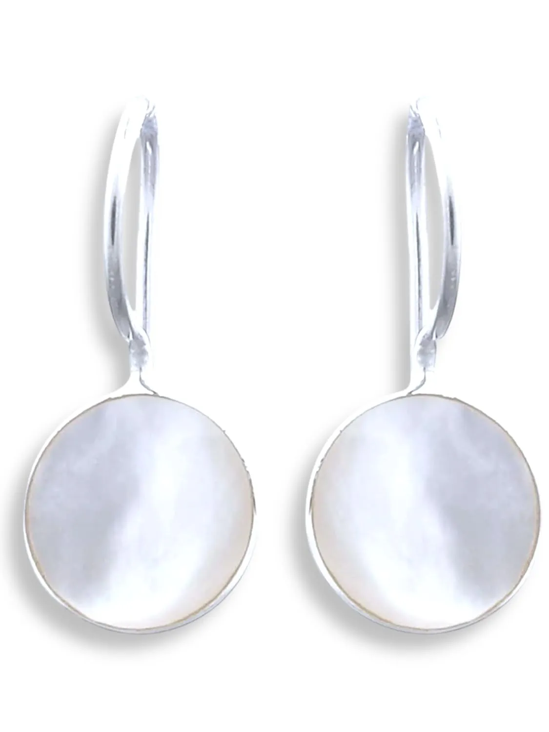 MadamLili 925 Sterling Silver Mother of Pearl Earrings | Handcrafted Dangle Earrings for Women | Elegant Bridal Jewelry | Cute Earrings | Hypoallergenic Gift for Mother, Daughter, Soulmate