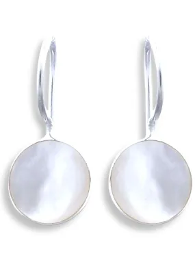 MadamLili 925 Sterling Silver Mother of Pearl Earrings | Handcrafted Dangle Earrings for Women | Elegant Bridal Jewelry | Cute Earrings | Hypoallergenic Gift for Mother, Daughter, Soulmate