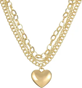 Madison Tyler Valentines Day Cute Bear Gold Plated Pendant Necklace Gifts for Women | Pave Rhinestone Pink Red Love Heart Movable Bear Jewelry for Her | Couples Gifts Valentine's Day