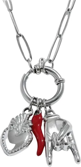 Mai & Claire 14K Gold Filled Sacred Heart Necklace For Women And Men - 925 Sterling Silver Jesus Medal Pendant Catholic Religious Chain, Religious Jewelry Gifts For Women