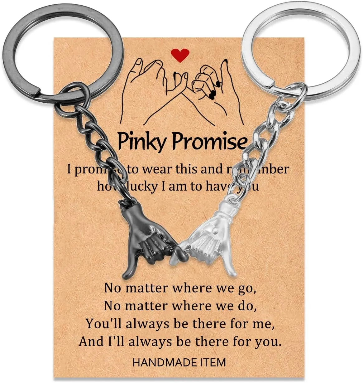 Matching Keychains for Couples, Birthday Valentines Day Gifts for Boyfriend Girlfriend Best Friend Bestie BFF