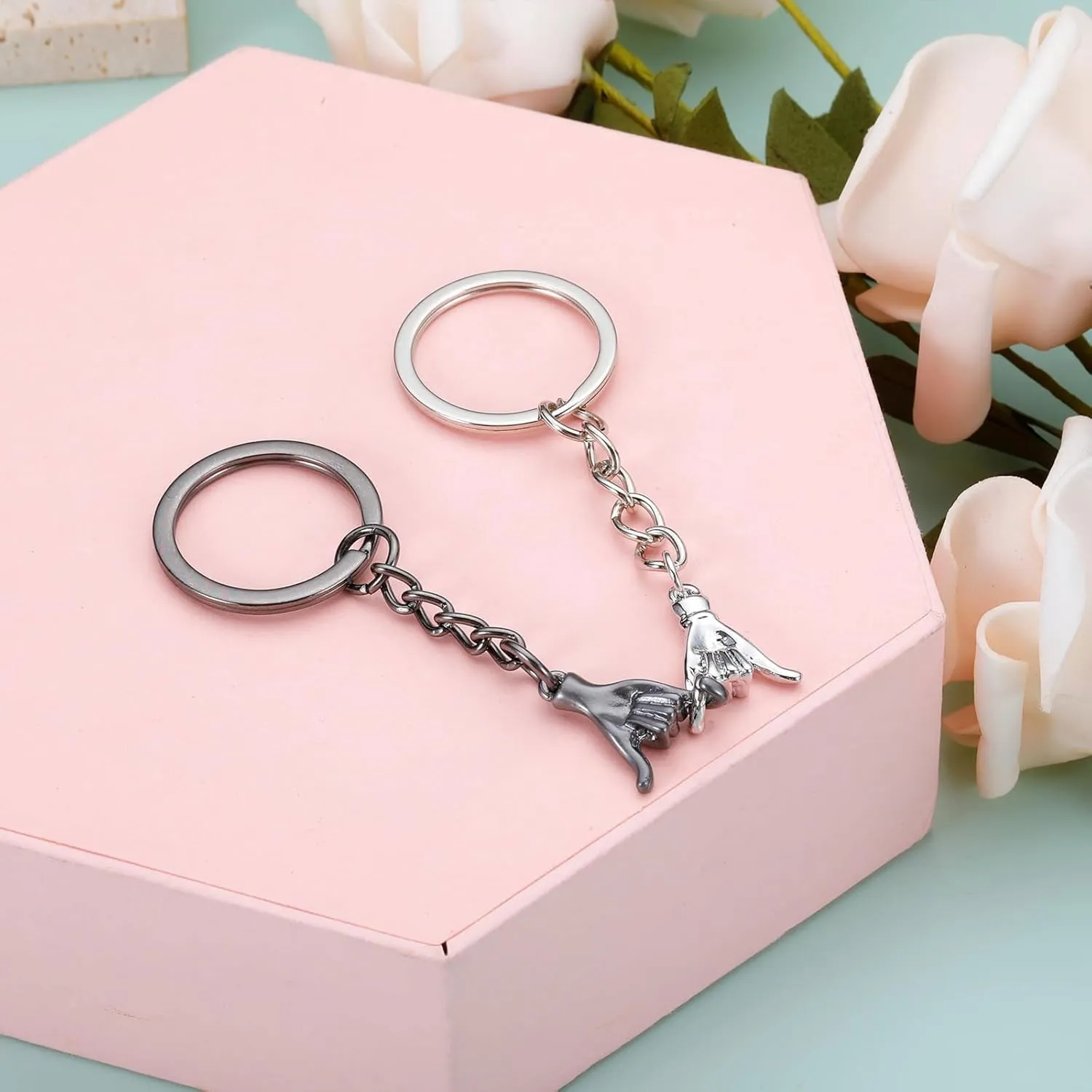 Matching Keychains for Couples, Birthday Valentines Day Gifts for Boyfriend Girlfriend Best Friend Bestie BFF
