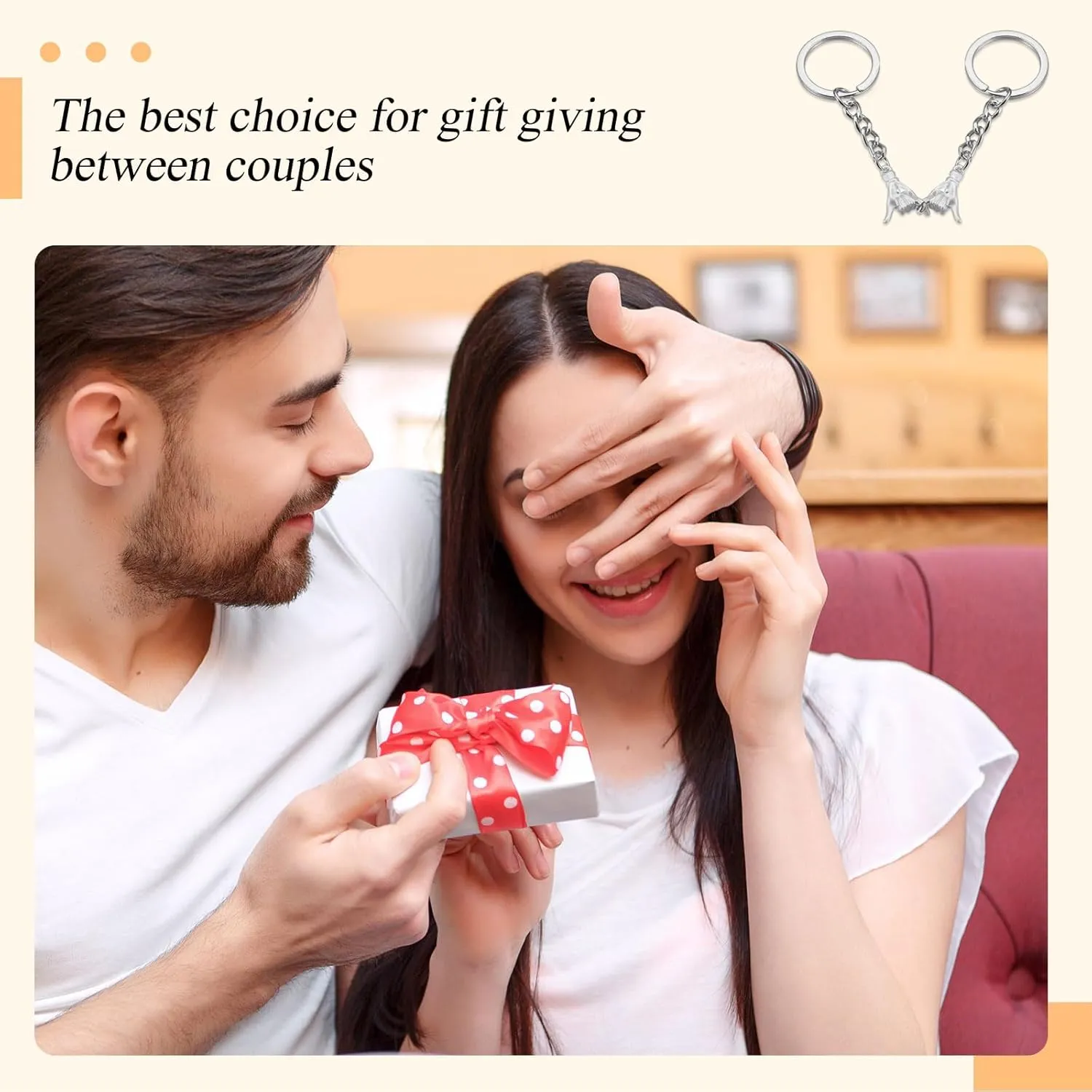 Matching Keychains for Couples, Birthday Valentines Day Gifts for Boyfriend Girlfriend Best Friend Bestie BFF
