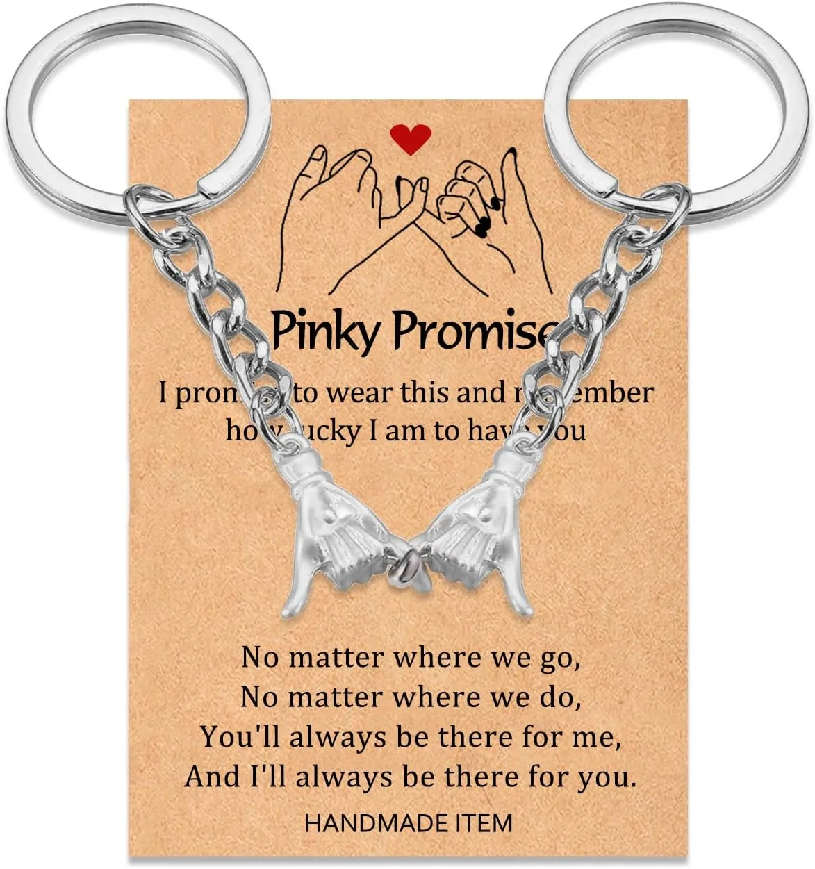 Matching Keychains for Couples, Birthday Valentines Day Gifts for Boyfriend Girlfriend Best Friend Bestie BFF