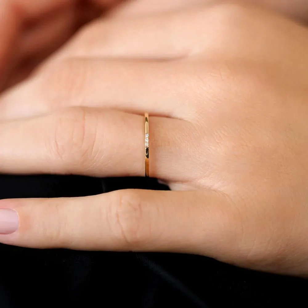 Me&Hz Thin Gold Rings for Women, 14K Gold Plated Stacking Rings Stackable Thin Band Rings Wedding Eternity Bands Aesthetic Jewelry