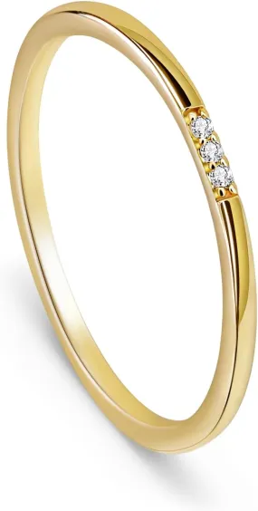 Me&Hz Thin Gold Rings for Women, 14K Gold Plated Stacking Rings Stackable Thin Band Rings Wedding Eternity Bands Aesthetic Jewelry