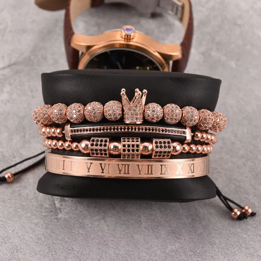 Mens Bracelet Beaded Bracelets Micro Pave Zircon Bracelets for Men Women Bracelets for Men Stainless Steel Cuff Bangle
