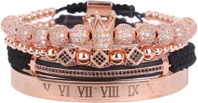Mens Bracelet Beaded Bracelets Micro Pave Zircon Bracelets for Men Women Bracelets for Men Stainless Steel Cuff Bangle
