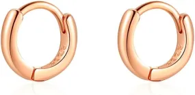 Mini Tiny Huggie Hoop Earrings Top Upper Ear Cartilage Forward Helix Cuff Plain Simple 925 Sterling Silver Gold 9mm 8mm 7mm 6mm 5mm Hoop Earrings