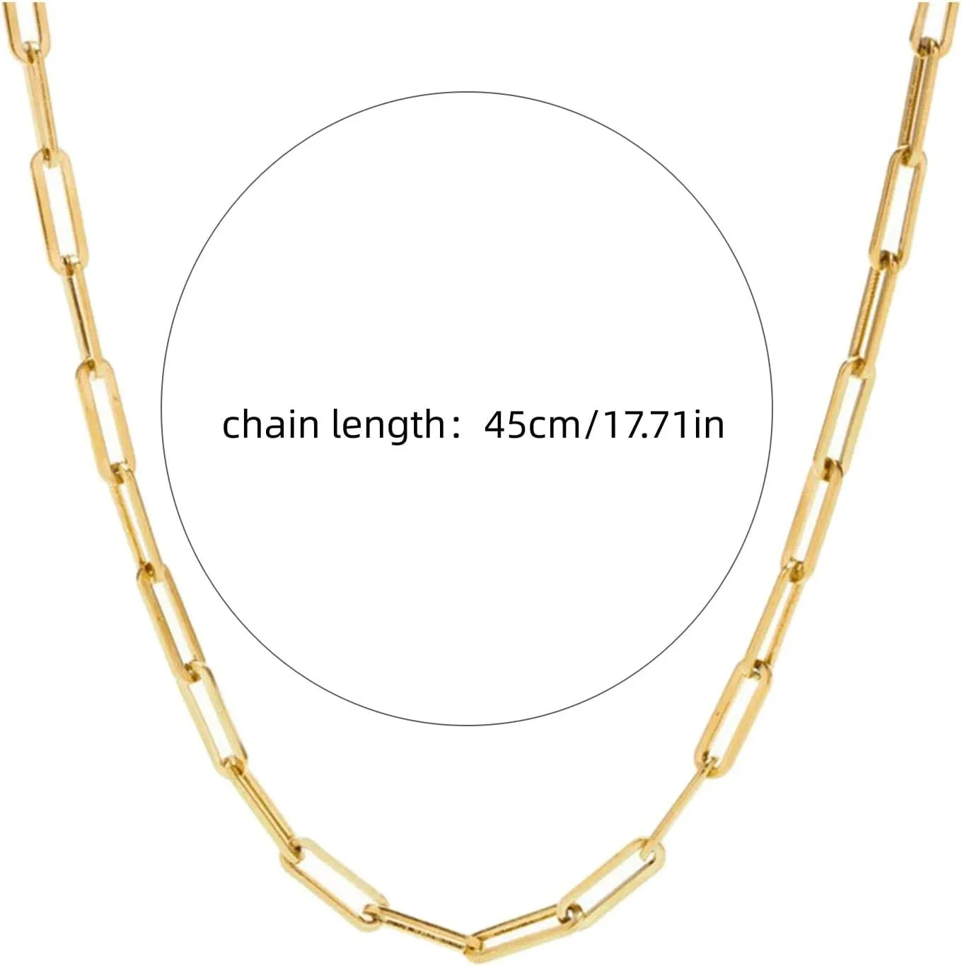 Minimalist Necklace Dainty Chokers Necklace Paperclip Thick Chain Necklace Unisex Hip Hop Punk Simple Choker