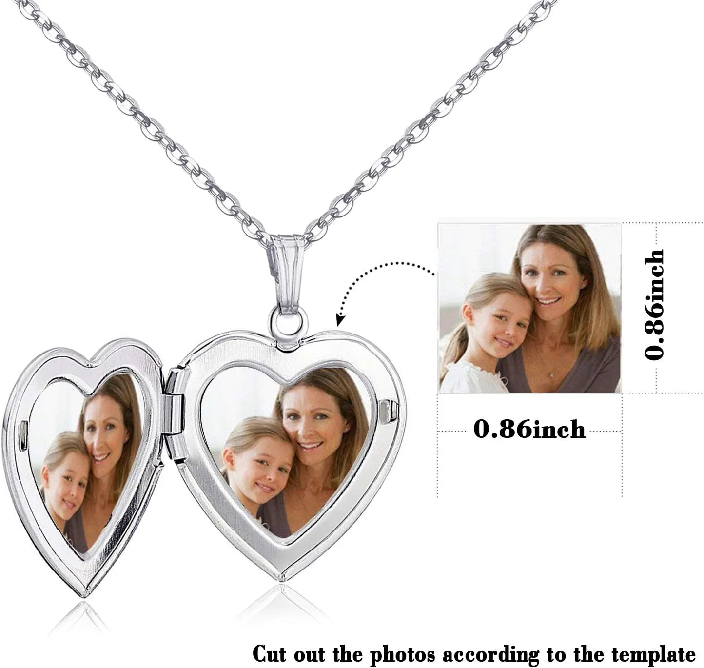 MUERDOU Butterfly Locket Necklace that Holds Pictures Initial Alphabet Letter Heart Shaped Photo Memory Locket Pendant Necklace