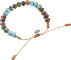 Natural Stone Woven Beaded Bracelet for Women Men Adjustable Gemstone Wrist Jewelry for Daily Wear Parties Expert Craftsmanship Natural Elegance Unique Design