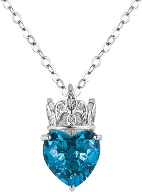 Necklace,Personalised necklace,Women Necklaces Pendants Party Birthday Necklaces Pendant Necklace Heart Jewelry Queen Princess Girl For GirlsTeen For Daughter Women Crown Initial Necklace J ( Color :