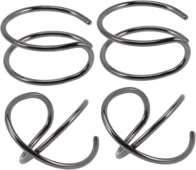 NOLITOY 2 Pairs Minimalist Fake Helix Ear No Piercing Clip Earrings for Unisex Unique Style for Non Pierced Ears