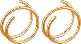 Nose Double for Women Nostril Hoop Jewelry Hoop Nose Nose Ring Nose Piercing Ring for Nose Earrings for (Gold, One Size)
