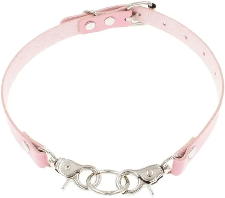 Novelty Women Punk Chain Choker Necklace Adjustable Hip Hop Costume Cosplay Collar Choker