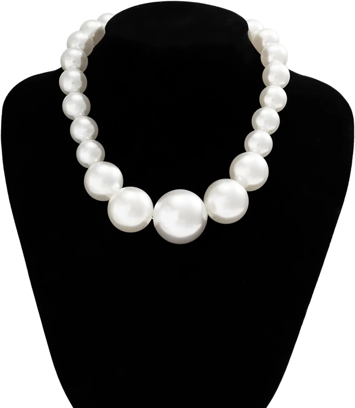 Pearl Choker Necklaces for Women Wedding Bridal Ornament Pearls Chain Necklace Lady Fashion Jewelry (A, One Size)