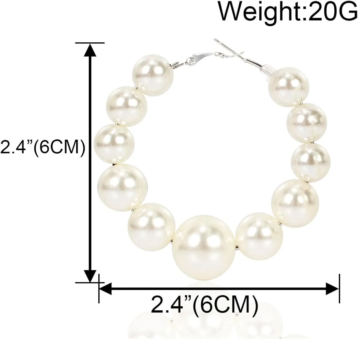 Pearl Drop Earrings for Women Big Pearl Hoop Earrings Elegant Gold Pearl Dangle Earrings Dainty Jewelry Gifts for Women