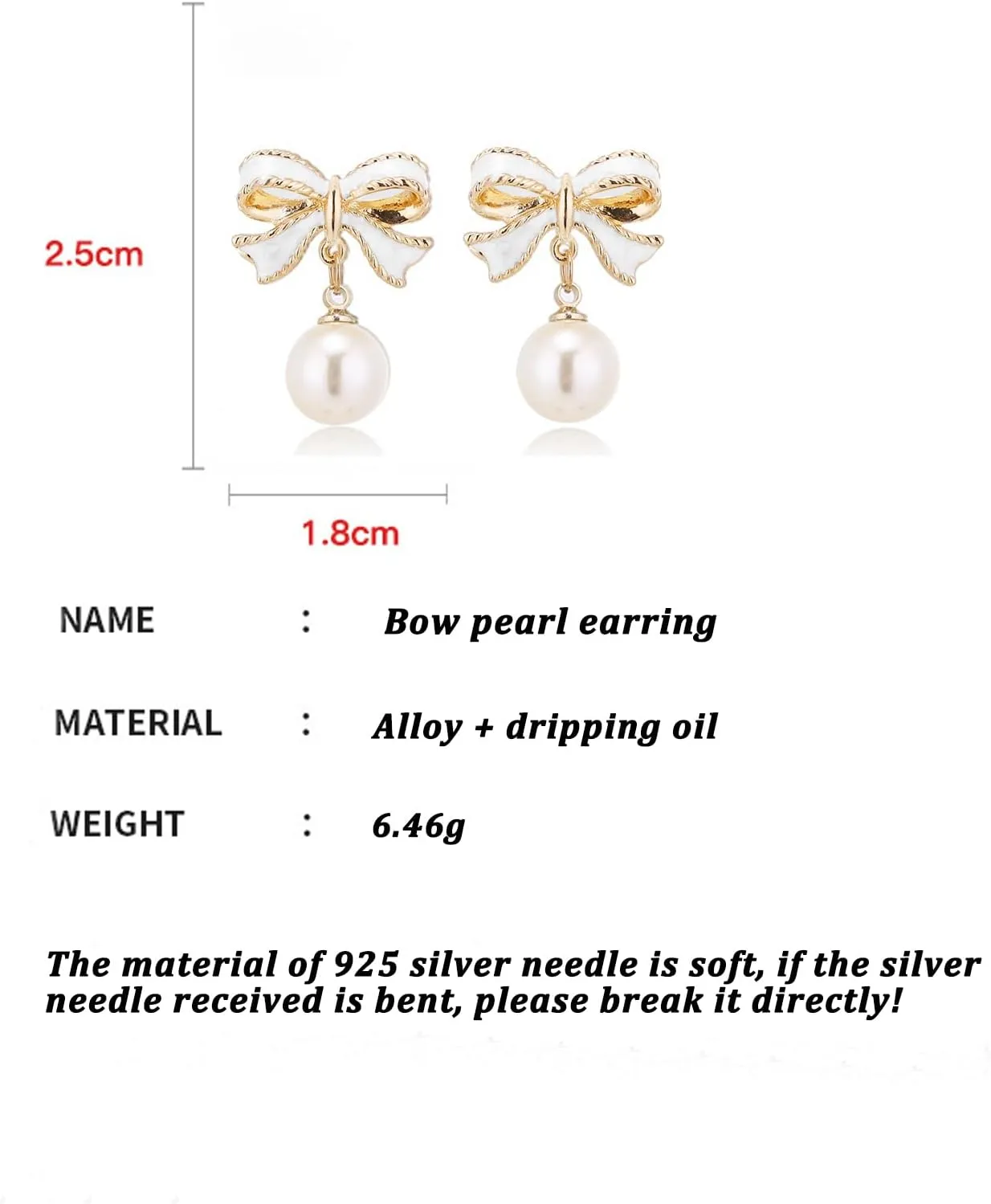 Pearl Earrings for Women, Trendy 14k Gold Plated Pearl Drop Earrings Hypoallergenic Gold Dangle Earrings Jewelry Wedding