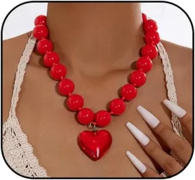 Pearl Necklace for Women,Dainty Heart Pearl Beads Pendant Necklaces Chunky Gold Bead Choker Necklaces Fashion Pearl butterfly Necklace Bridal Engagement Jewelry