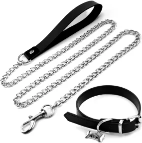 PLwelth Black Choker Necklace for Women Leather Chokers Collar With Chain Set Gothic Punk Grunge Emo Necklace Adjustable Goth Body Chain Accessories Jewelry Gifts for Her Halloween Sexy Cosplay Party