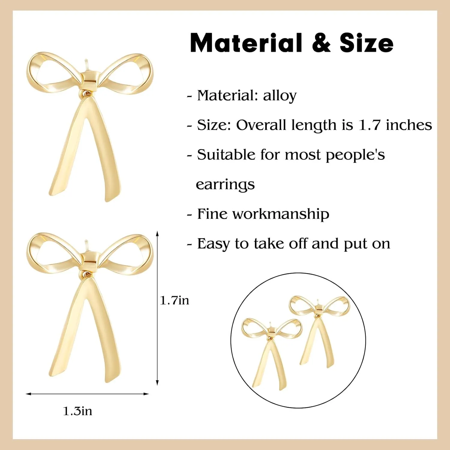 PLwelth Bow Earrings Pearl Drop Earrings for Women Cute Rhinestone Dangle Long Tassel Earrings Gifts for Her Christmas