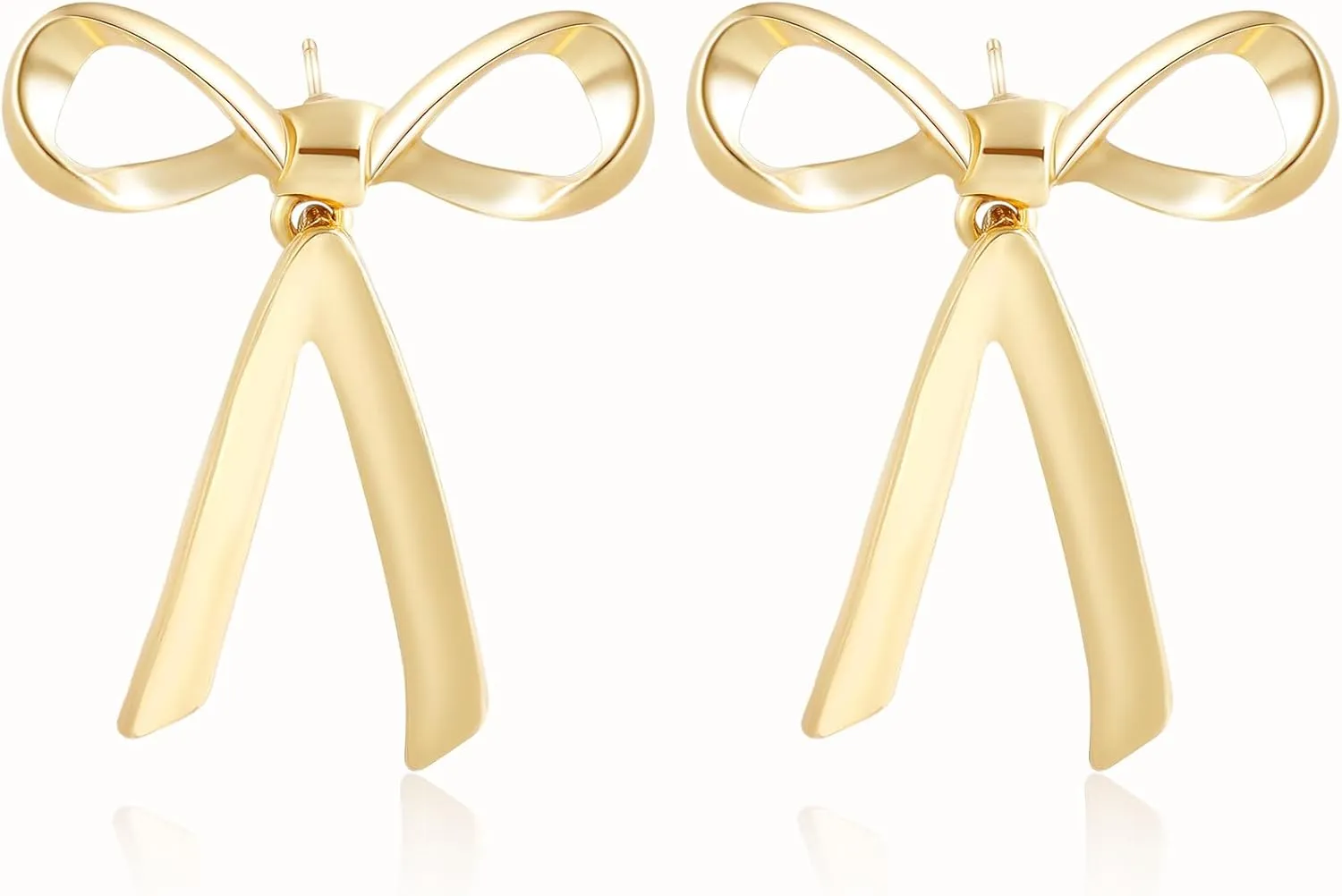 PLwelth Bow Earrings Pearl Drop Earrings for Women Cute Rhinestone Dangle Long Tassel Earrings Gifts for Her Christmas