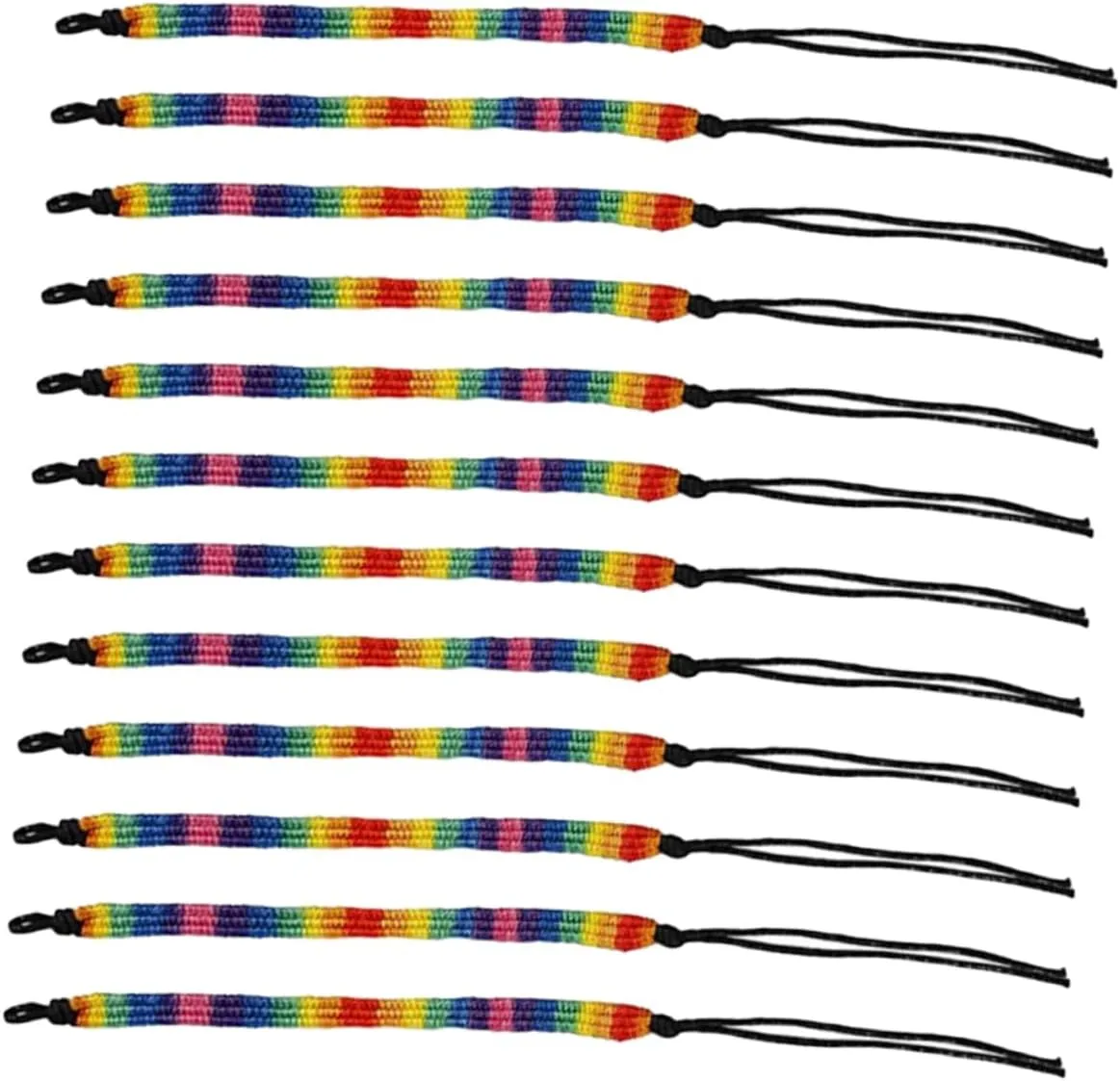 Rainbow Pride Bracelet Set 12pcs Braided Friendship Bracelets Men's Women's Adjustable Beaded Wristbands