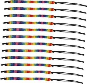 Rainbow Pride Bracelet Set 12pcs Braided Friendship Bracelets Men's Women's Adjustable Beaded Wristbands